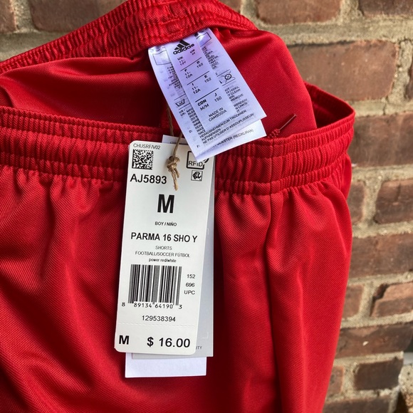 2 pairs of Boys Medium Adidas Athletic shorts 🔴🔵 - Picture 8 of 11